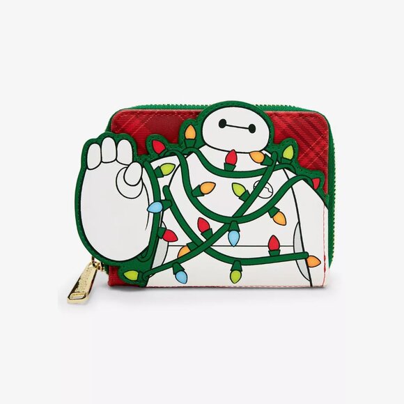 Loungefly Handbags - Loungefly Disney Big Hero 6 Baymax Holiday Plaid Zip Wallet